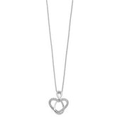 Sentimental Expressions Sterling Silver Rhodium-plated CZ Lifetime Friend 18in Necklace